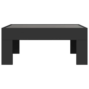 vidaXL Table basse avec LED Infinity Noir 70x50x30 cm