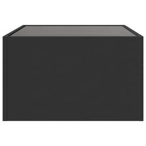 vidaXL Table basse avec LED Infinity Noir 70x50x30 cm