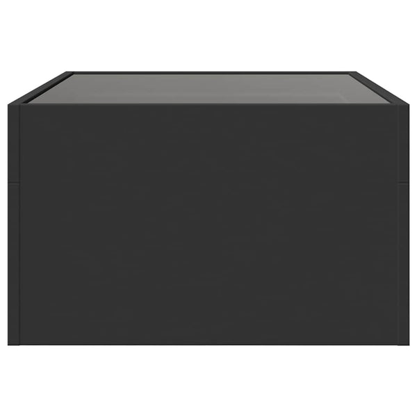 vidaXL Table basse avec LED Infinity Noir 70x50x30 cm
