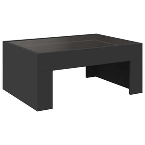 vidaXL Table basse avec LED Infinity Noir 70x50x30 cm