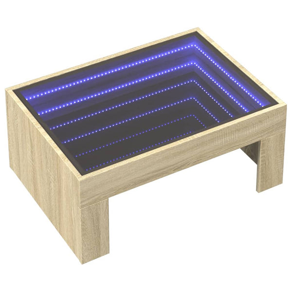 Couchtisch Sonoma Eiche mit Infinity LED 70x50 cm