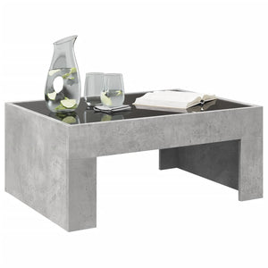 Couchtisch Betongrau mit Infinity-LED 70x50 cm