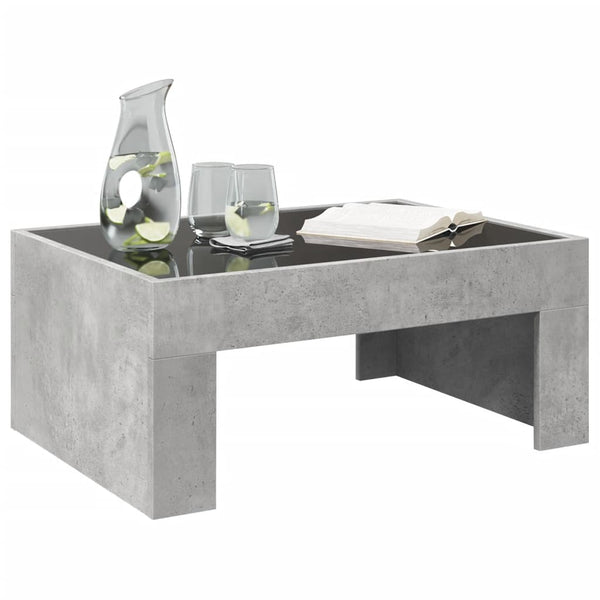 Couchtisch Betongrau mit Infinity-LED 70x50 cm