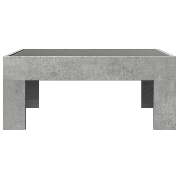 Couchtisch Betongrau mit Infinity-LED 70x50 cm