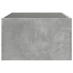 Couchtisch Betongrau mit Infinity-LED 70x50 cm