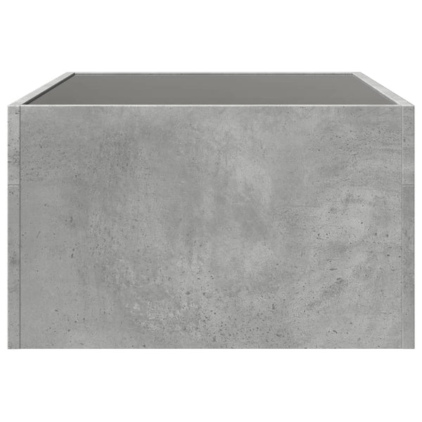 Couchtisch Betongrau mit Infinity-LED 70x50 cm