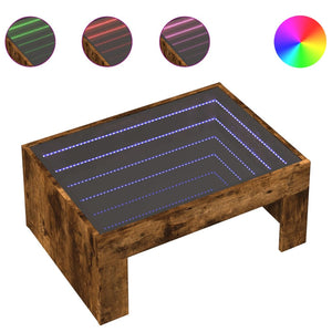 Couchtisch Räuchereiche mit Infinity-LED