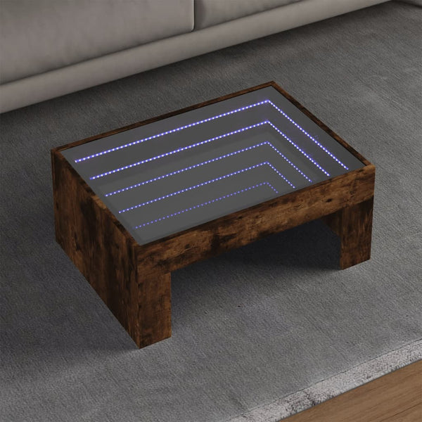 Couchtisch Räuchereiche mit Infinity-LED
