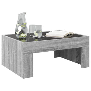 vidaXL Table basse avec LED Infinity gris sonoma 70x50x30 cm