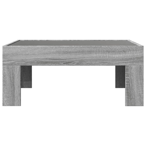 vidaXL Table basse avec LED Infinity gris sonoma 70x50x30 cm