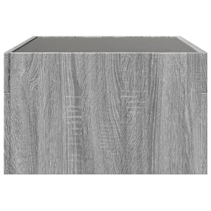 vidaXL Table basse avec LED Infinity gris sonoma 70x50x30 cm