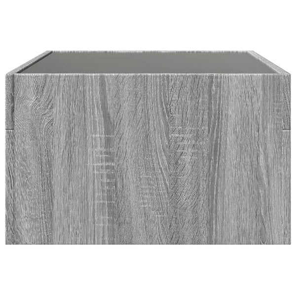 vidaXL Table basse avec LED Infinity gris sonoma 70x50x30 cm