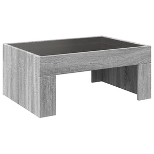 vidaXL Table basse avec LED Infinity gris sonoma 70x50x30 cm