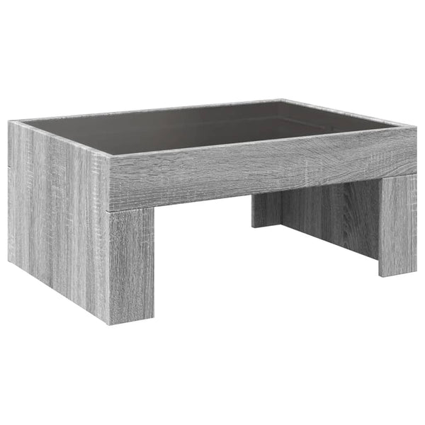 vidaXL Table basse avec LED Infinity gris sonoma 70x50x30 cm