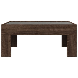 Couchtisch mit Infinity-LED Braun Eichenoptik