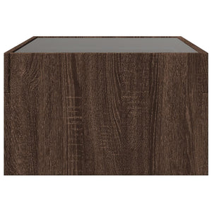 Couchtisch mit Infinity-LED Braun Eichenoptik
