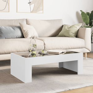vidaXL Table basse avec LED Infinity blanc 90x50x30 cm