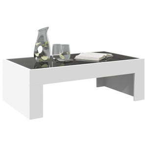 vidaXL Table basse avec LED Infinity blanc 90x50x30 cm