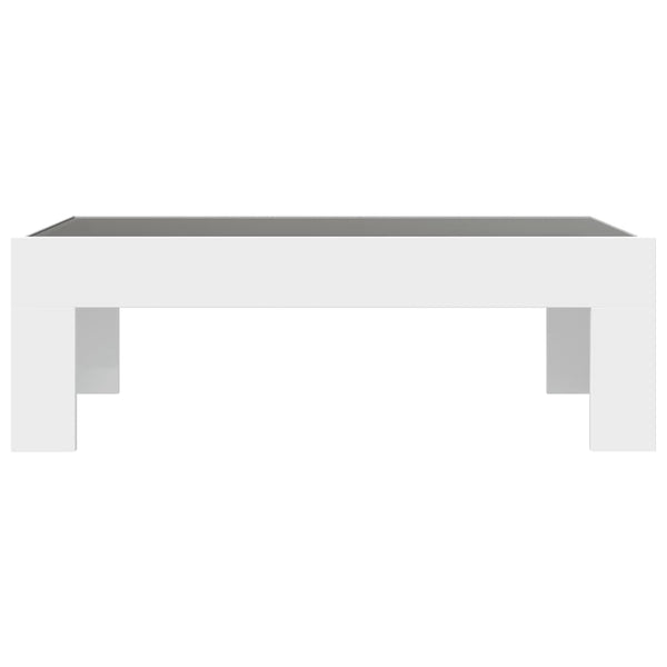 vidaXL Table basse avec LED Infinity blanc 90x50x30 cm