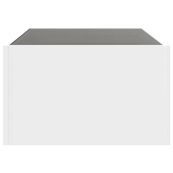 vidaXL Table basse avec LED Infinity blanc 90x50x30 cm