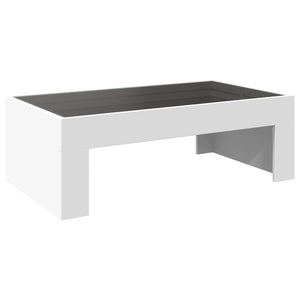 vidaXL Table basse avec LED Infinity blanc 90x50x30 cm