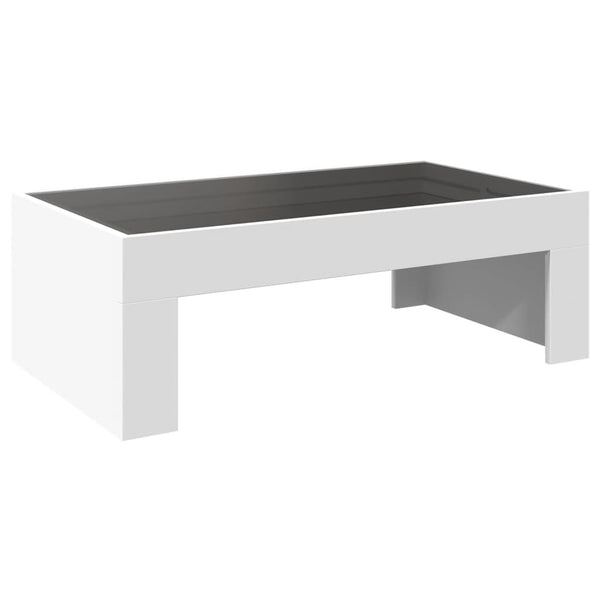vidaXL Table basse avec LED Infinity blanc 90x50x30 cm
