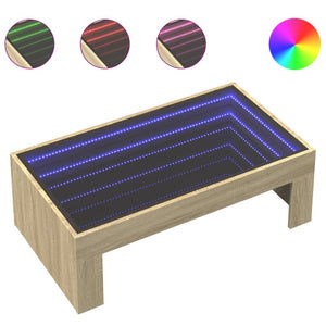 vidaXL Table basse avec LED Infinity chêne Sonoma 90x50x30 cm