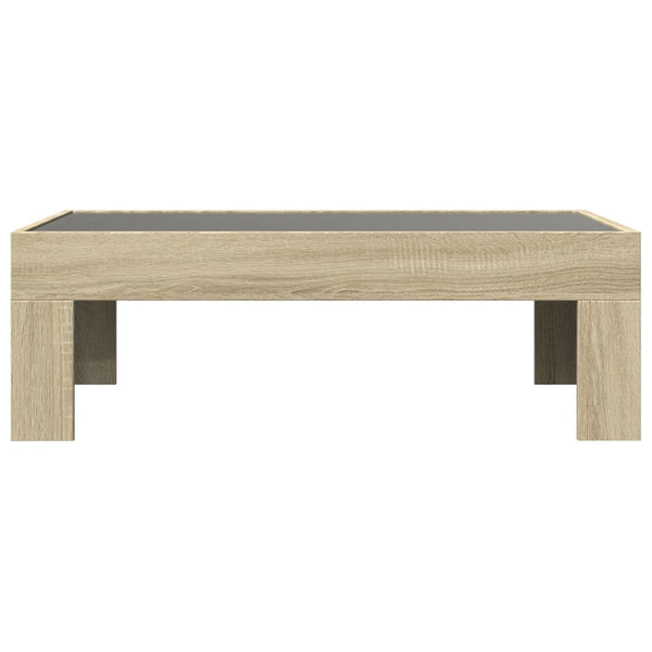 vidaXL Table basse avec LED Infinity chêne Sonoma 90x50x30 cm