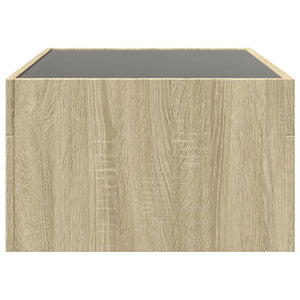 vidaXL Table basse avec LED Infinity chêne Sonoma 90x50x30 cm