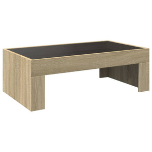 vidaXL Table basse avec LED Infinity chêne Sonoma 90x50x30 cm