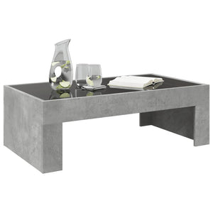 Couchtisch Betongrau mit Infinity-LED 90x50 cm