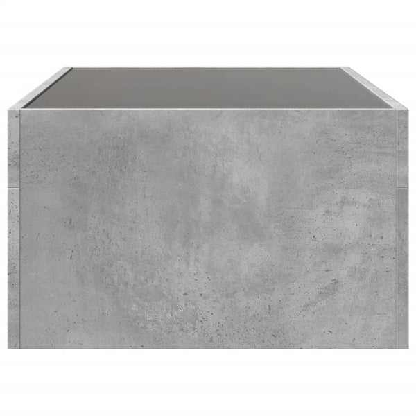 Couchtisch Betongrau mit Infinity-LED 90x50 cm