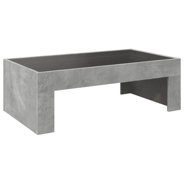 Couchtisch Betongrau mit Infinity-LED 90x50 cm