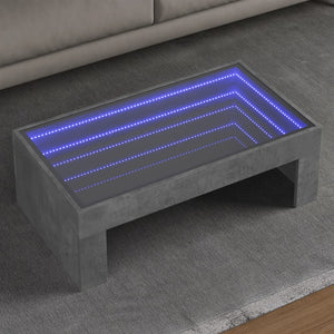 Couchtisch Betongrau mit Infinity-LED 90x50 cm