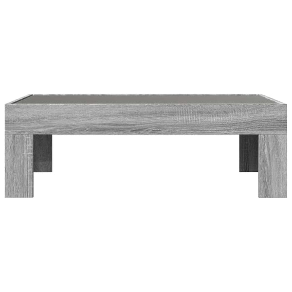 vidaXL Table basse avec LED infini Gris Sonoma 90x50x30 cm