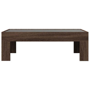 vidaXL Table basse avec LED Infinity aspect chêne marron 90x50x30 cm