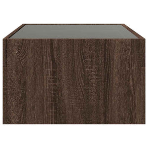vidaXL Table basse avec LED Infinity aspect chêne marron 90x50x30 cm