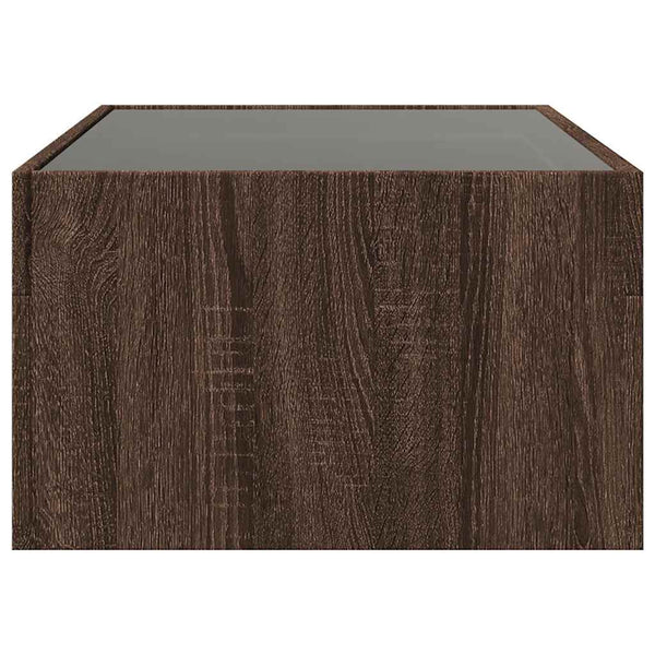 vidaXL Table basse avec LED Infinity aspect chêne marron 90x50x30 cm