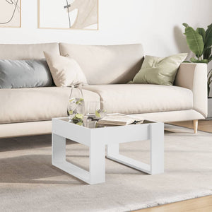 vidaXL Table basse LED Infinity Blanc 50x53x30 cm