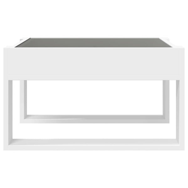 vidaXL Table basse LED Infinity Blanc 50x53x30 cm