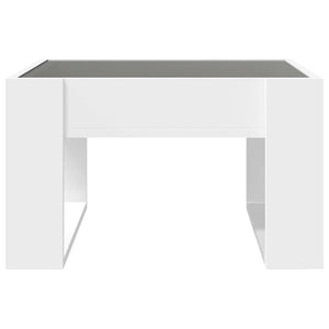 vidaXL Table basse LED Infinity Blanc 50x53x30 cm