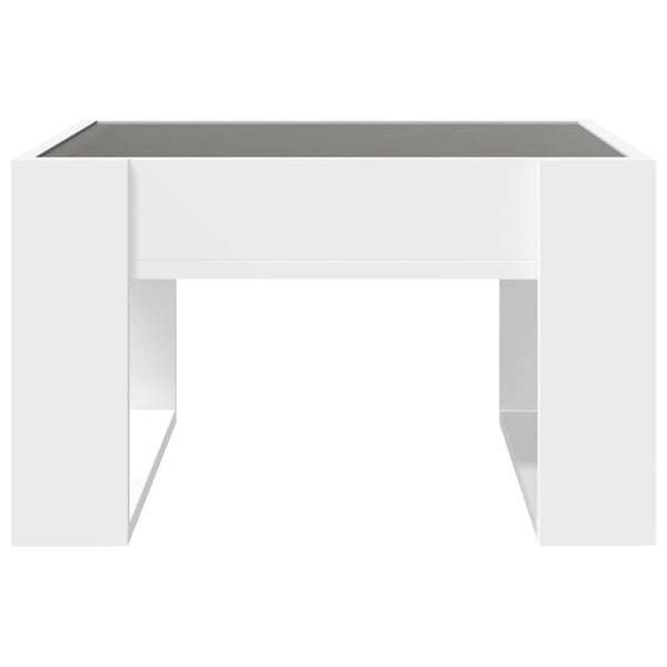 vidaXL Table basse LED Infinity Blanc 50x53x30 cm