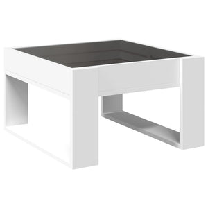 vidaXL Table basse LED Infinity Blanc 50x53x30 cm