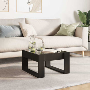 vidaXL Table basse avec LED Infinity Noir 50x53x30 cm