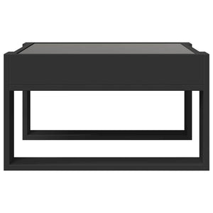 vidaXL Table basse avec LED Infinity Noir 50x53x30 cm