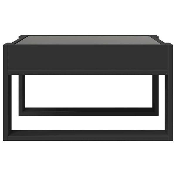 vidaXL Table basse avec LED Infinity Noir 50x53x30 cm