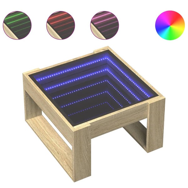 Couchtisch Sonoma Eiche mit Infinity-LED