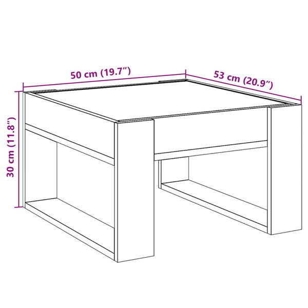 Couchtisch Sonoma Eiche mit Infinity-LED
