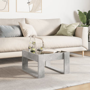 LED Couchtisch Betongrau 50x53 cm