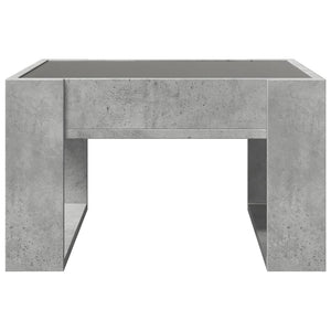 LED Couchtisch Betongrau 50x53 cm